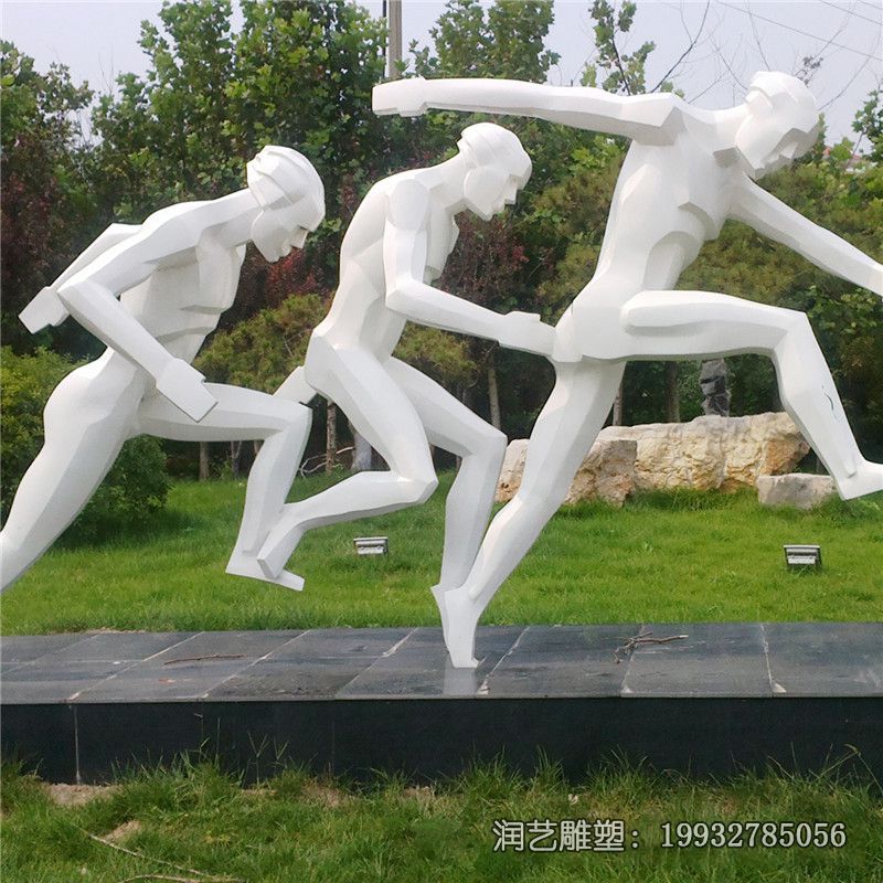 小区不锈钢竞走雕塑 小区不锈钢竞走雕塑