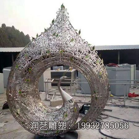 医院不锈钢孔雀雕塑 医院不锈钢孔雀雕塑