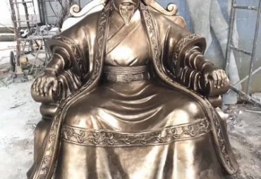 校园铜雕成吉思汗雕塑