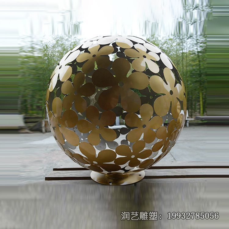 景区不锈钢镂空球雕塑 景区不锈钢镂空球雕塑
