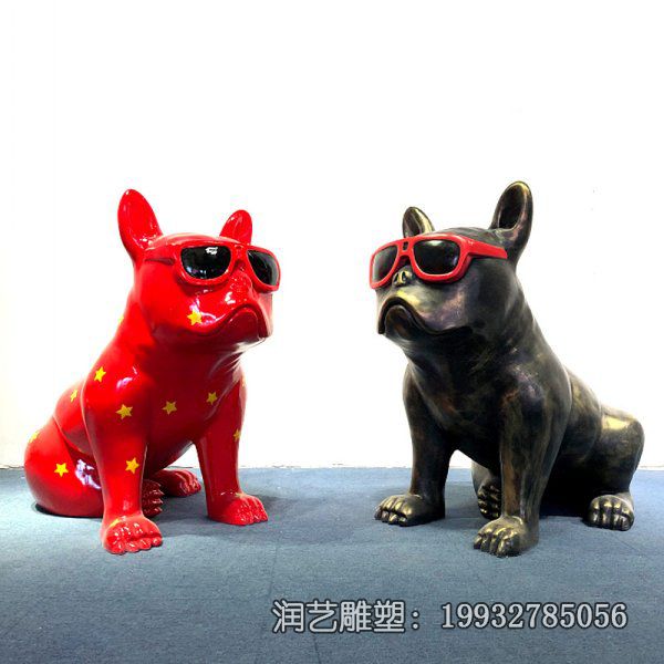 商场玻璃钢狗雕塑 商场玻璃钢狗雕塑