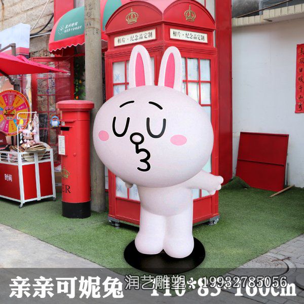 城市玻璃钢可妮兔雕塑 城市玻璃钢可妮兔雕塑