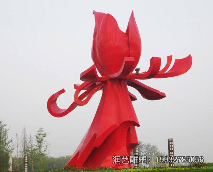 企业不锈钢紫荆花雕塑 企业不锈钢紫荆花雕塑
