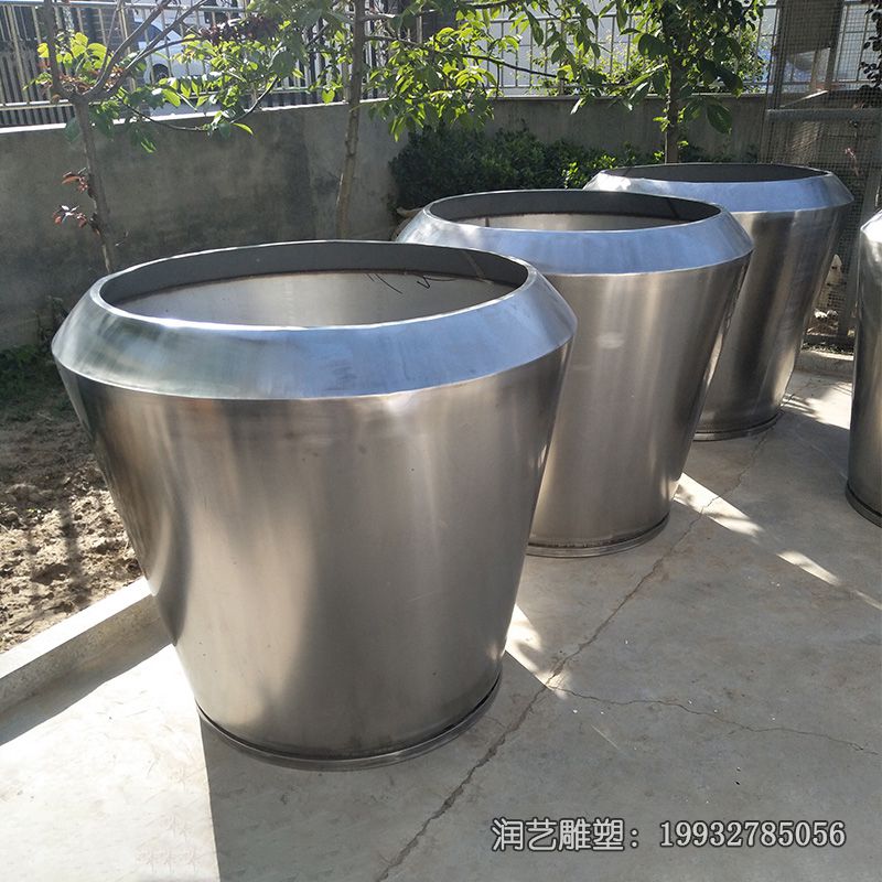 游乐场不锈钢花盆雕塑 游乐场不锈钢花盆雕塑