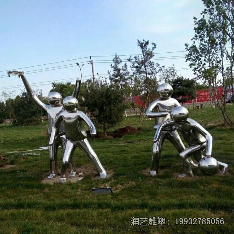商场不锈钢打篮球雕塑 商场不锈钢打篮球雕塑