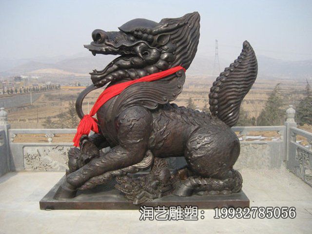 景区铜雕麒麟雕塑 景区铜雕麒麟雕塑