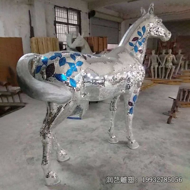 商场不锈钢马雕塑 商场不锈钢马雕塑