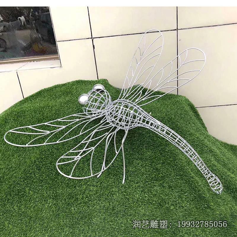 商业街不锈钢蜻蜓雕塑 商业街不锈钢蜻蜓雕塑