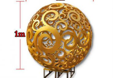 游乐场不锈钢镂空球雕塑