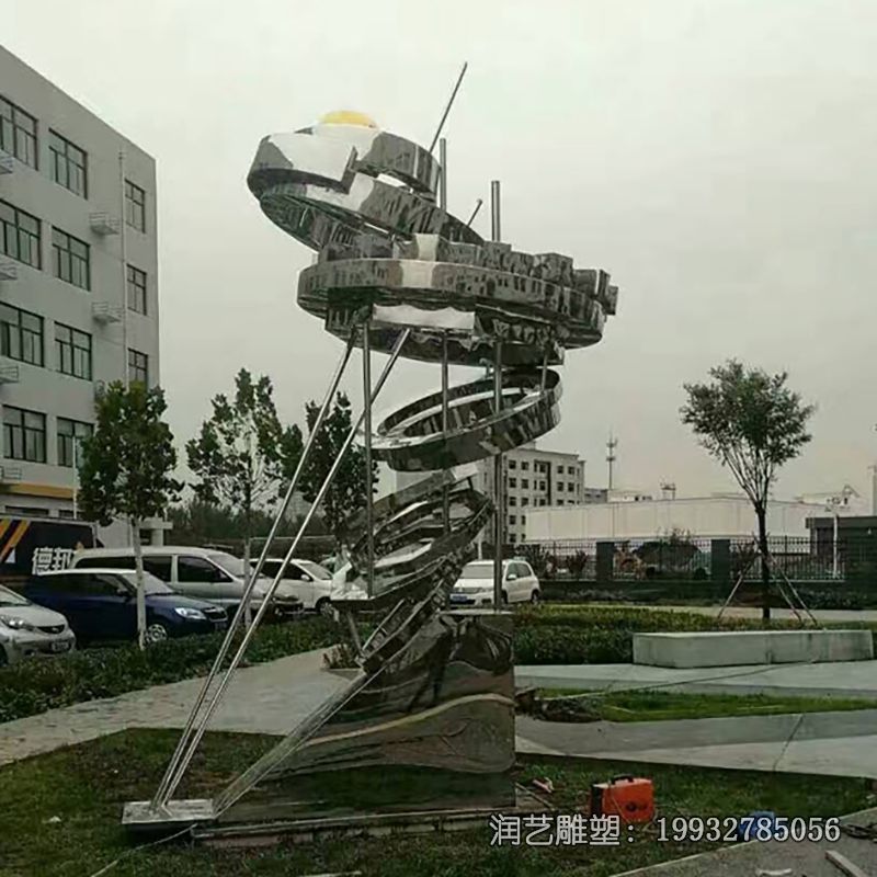 商场不锈钢戒指雕塑 商场不锈钢戒指雕塑