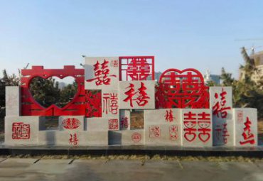 城市不锈钢剪纸雕塑