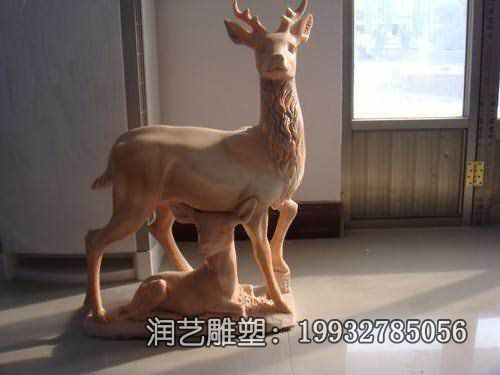 草坪石雕鹿动物雕塑 草坪石雕鹿动物雕塑