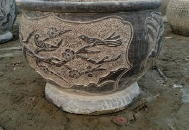 小区石雕水缸雕塑