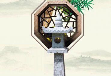 小区石雕灯景观雕塑