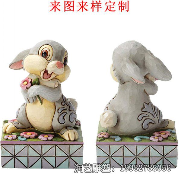 广场玻璃钢兔子雕塑 广场玻璃钢兔子雕塑