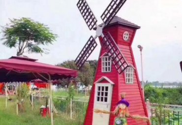 草坪玻璃钢风车雕塑