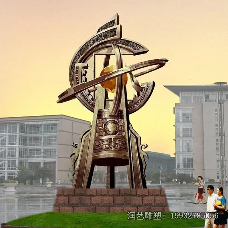 企业不锈钢鼎雕塑 企业不锈钢鼎雕塑