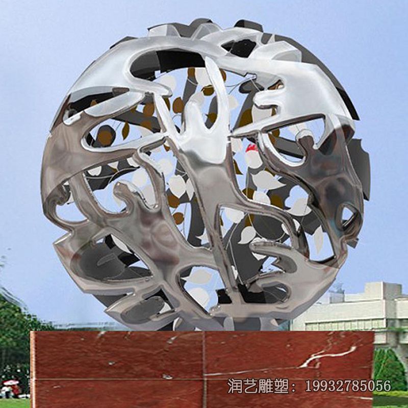 小区不锈钢镂空球雕塑 小区不锈钢镂空球雕塑
