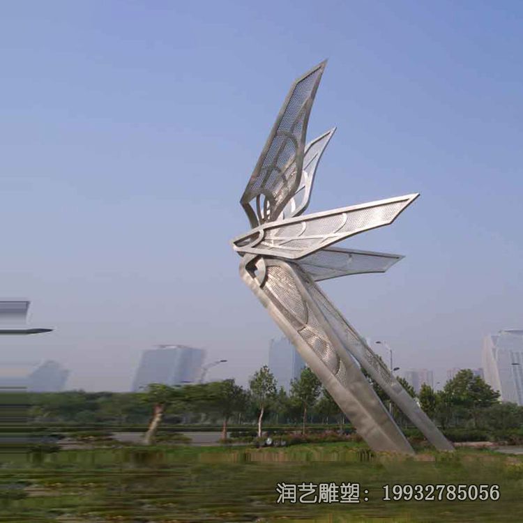 学校不锈钢翅膀雕塑 学校不锈钢翅膀雕塑