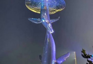 医院不锈钢海豚雕塑