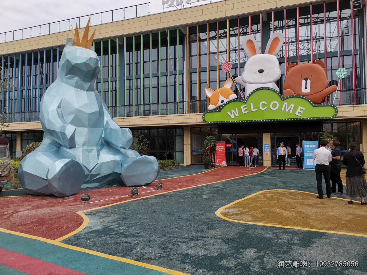 商场不锈钢熊雕塑 商场不锈钢熊雕塑
