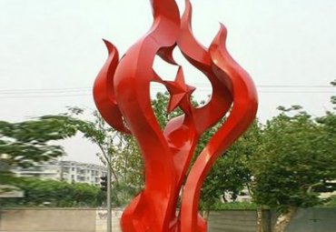 广场不锈钢火炬雕塑