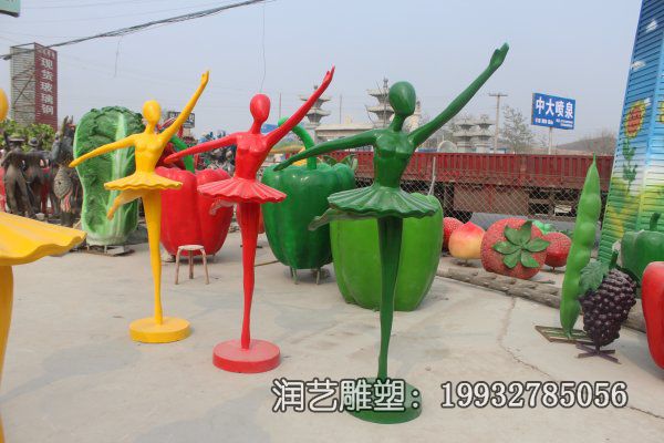 小区玻璃钢跳舞雕塑 小区玻璃钢跳舞雕塑