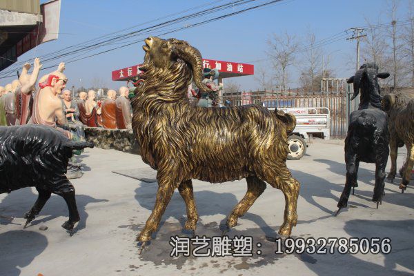 公司铜雕羊动物雕塑 公司铜雕羊动物雕塑