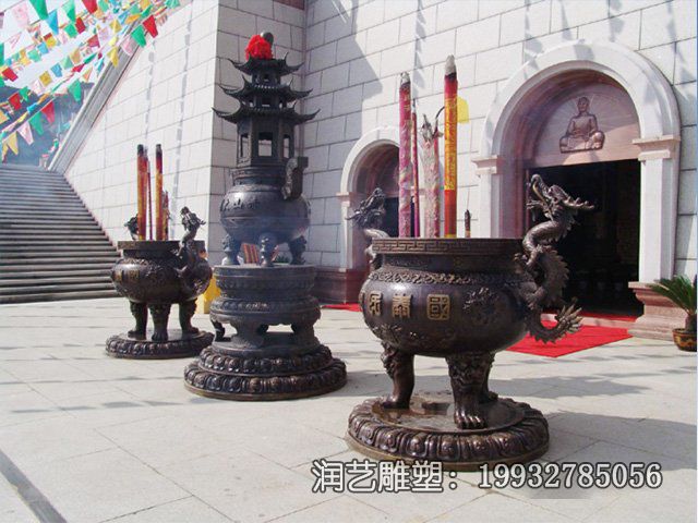 商场铜雕香炉雕塑 商场铜雕香炉雕塑