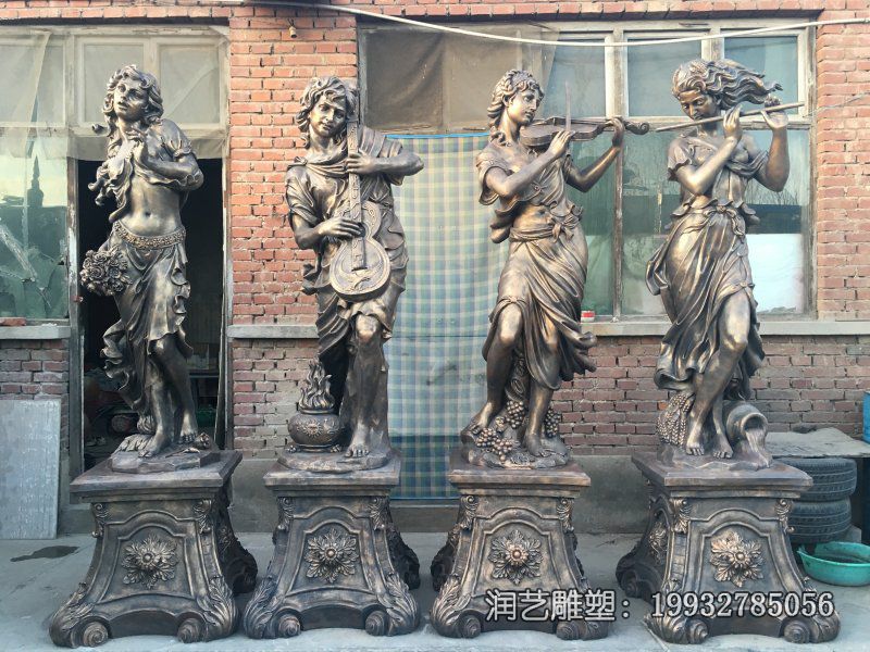 街道铜雕西方人物雕塑 街道铜雕西方人物雕塑