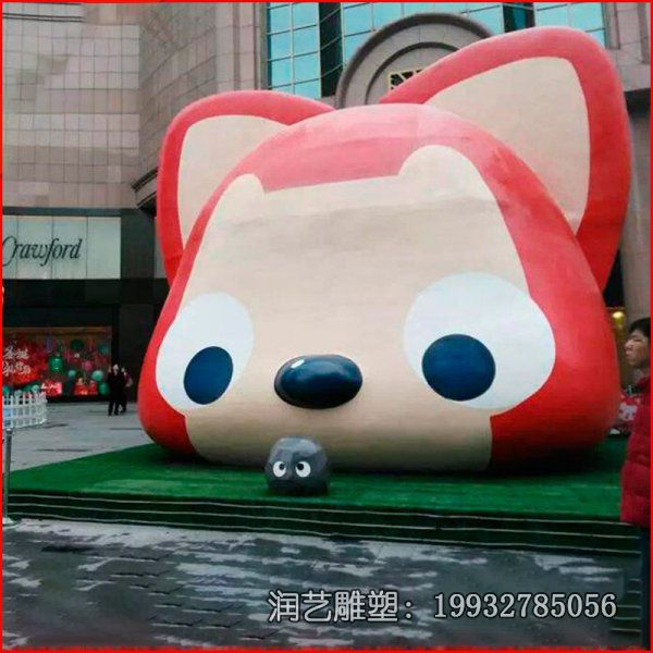 草坪玻璃钢阿狸雕塑 草坪玻璃钢阿狸雕塑
