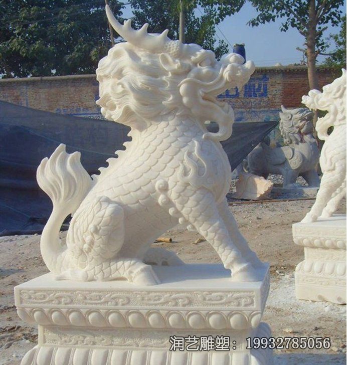 小区石雕麒麟雕塑 小区石雕麒麟雕塑