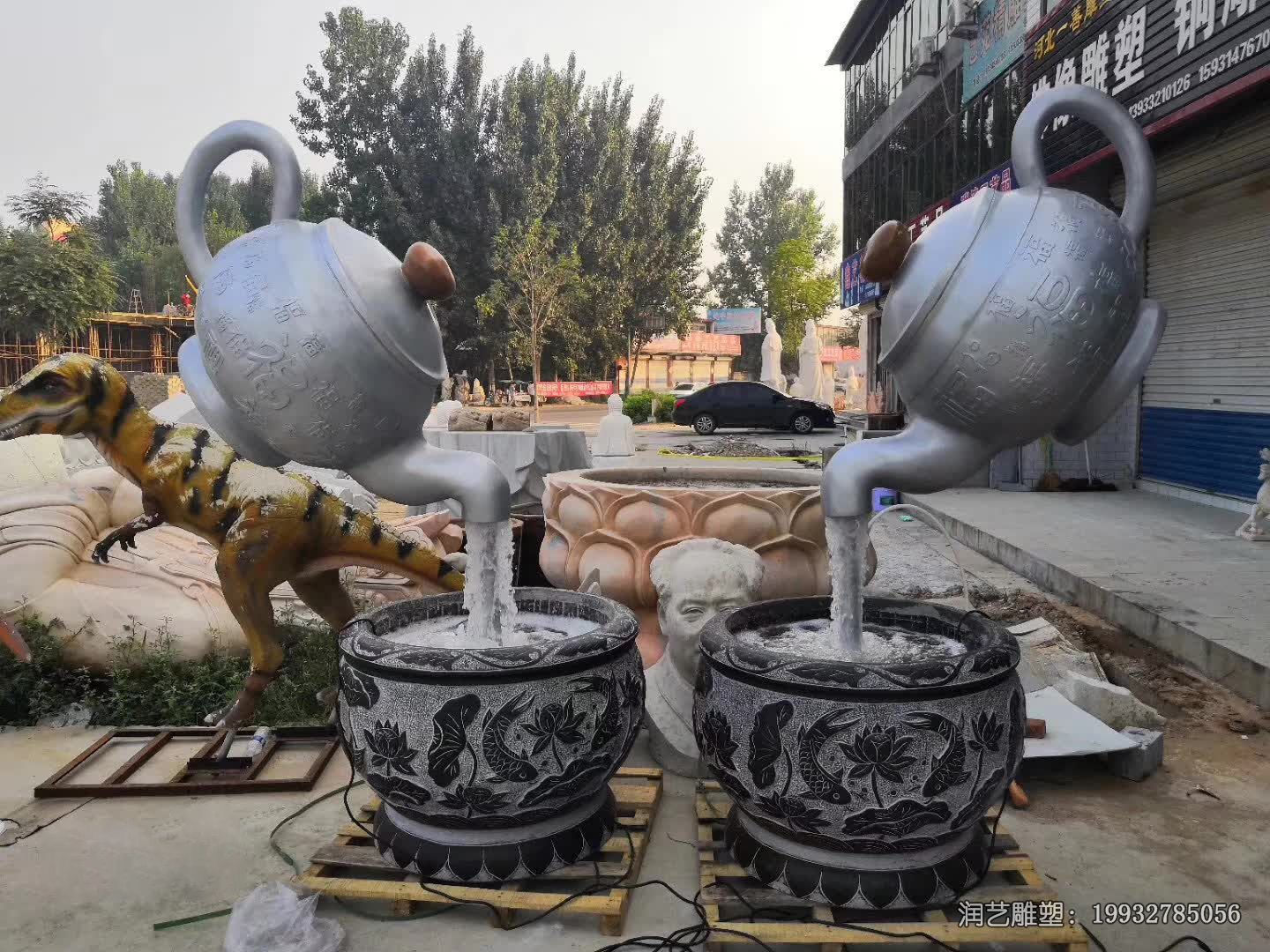商业街不锈钢喷泉雕塑 商业街不锈钢喷泉雕塑