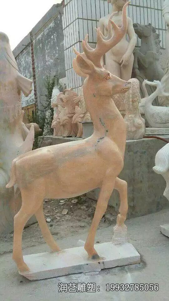 草坪石雕鹿动物雕塑 草坪石雕鹿动物雕塑