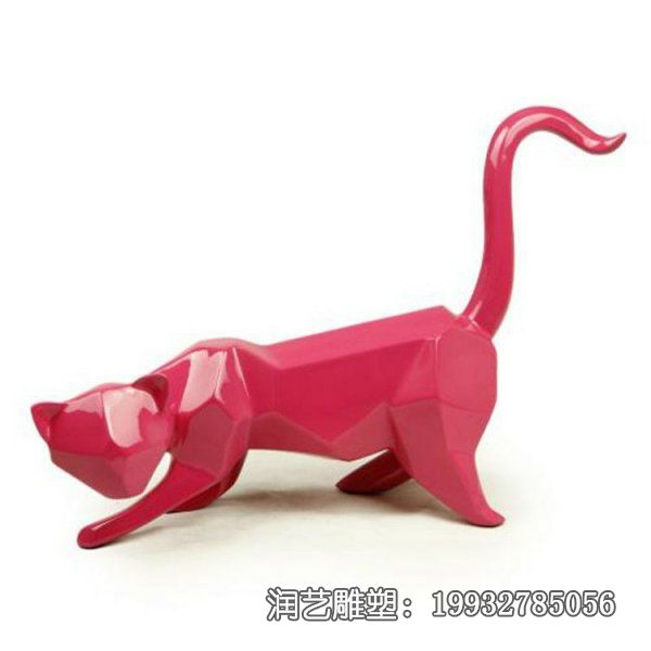 草坪玻璃钢猫雕塑 草坪玻璃钢猫雕塑