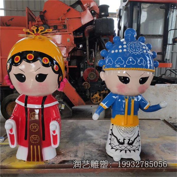 企业玻璃钢唱戏雕塑 企业玻璃钢唱戏雕塑