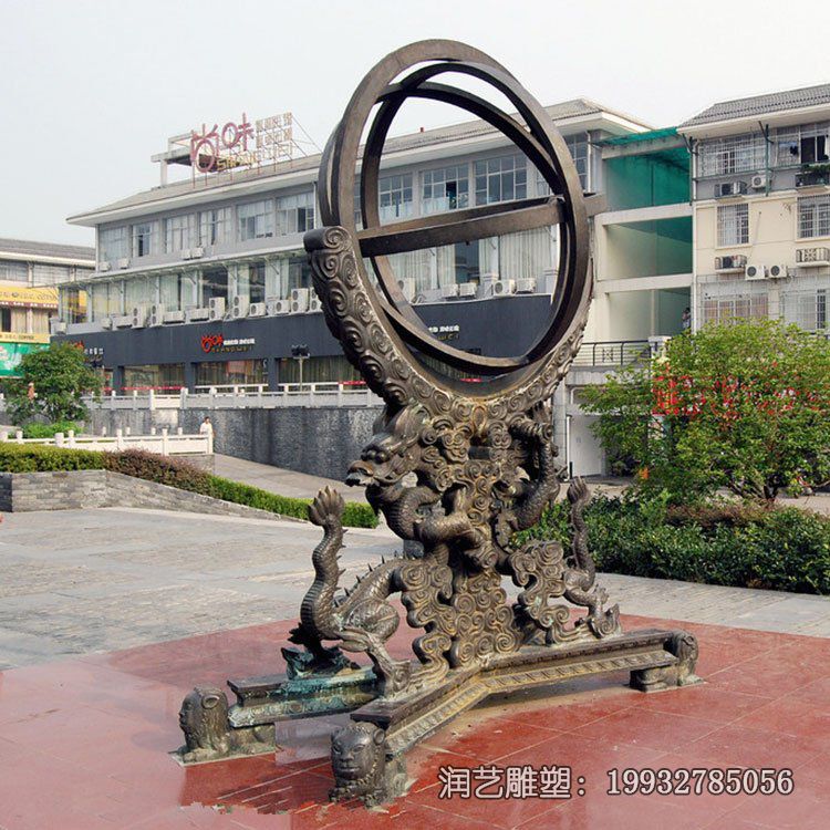 广场铜雕浑天仪雕塑 广场铜雕浑天仪雕塑
