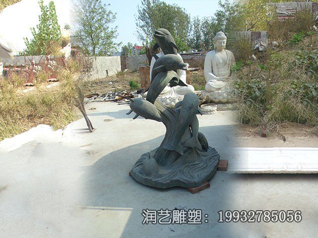 城市铜雕海豚雕塑 城市铜雕海豚雕塑