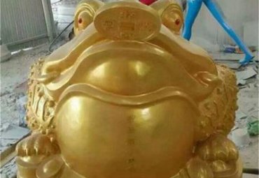 公园铜雕金蟾动物雕塑