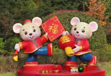 景区玻璃钢鼠雕塑