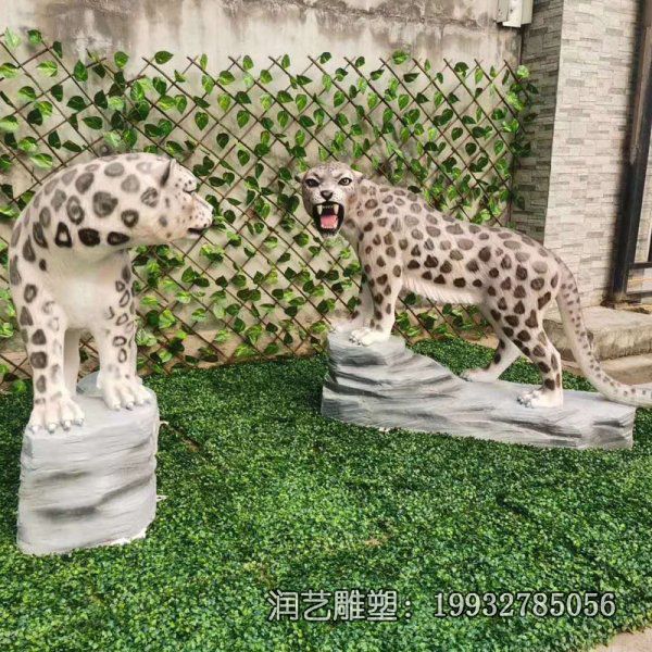 城市玻璃钢豹雕塑 城市玻璃钢豹雕塑