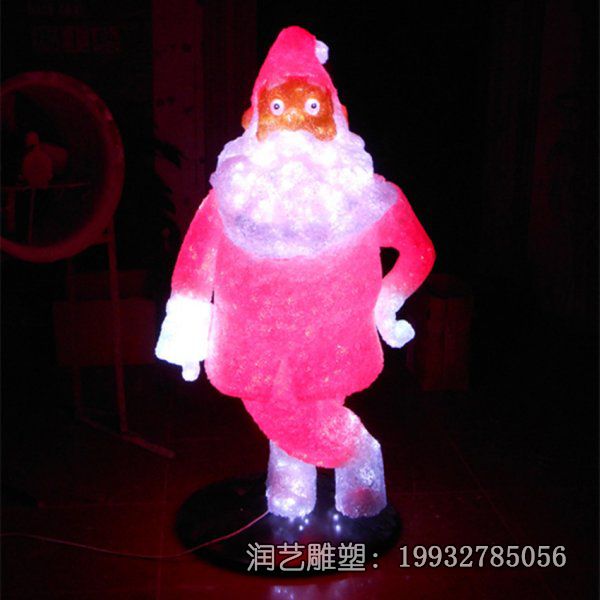 游乐场玻璃钢圣诞老人雕塑 游乐场玻璃钢圣诞老人雕塑