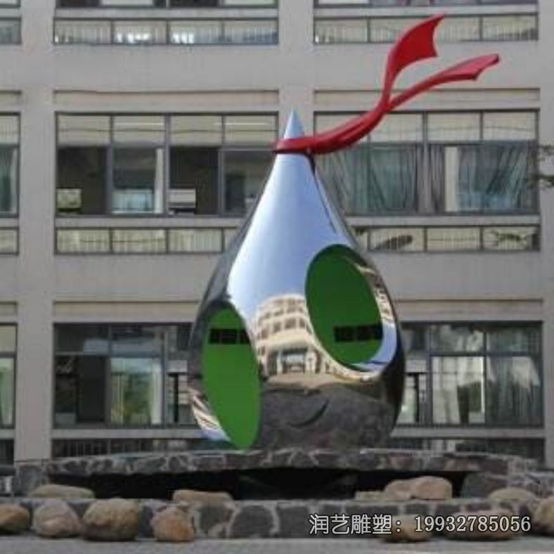 广场不锈钢水滴雕塑 广场不锈钢水滴雕塑