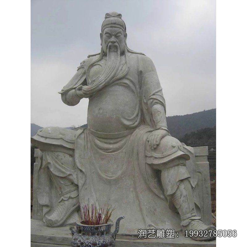 景区石雕关公雕塑 景区石雕关公雕塑