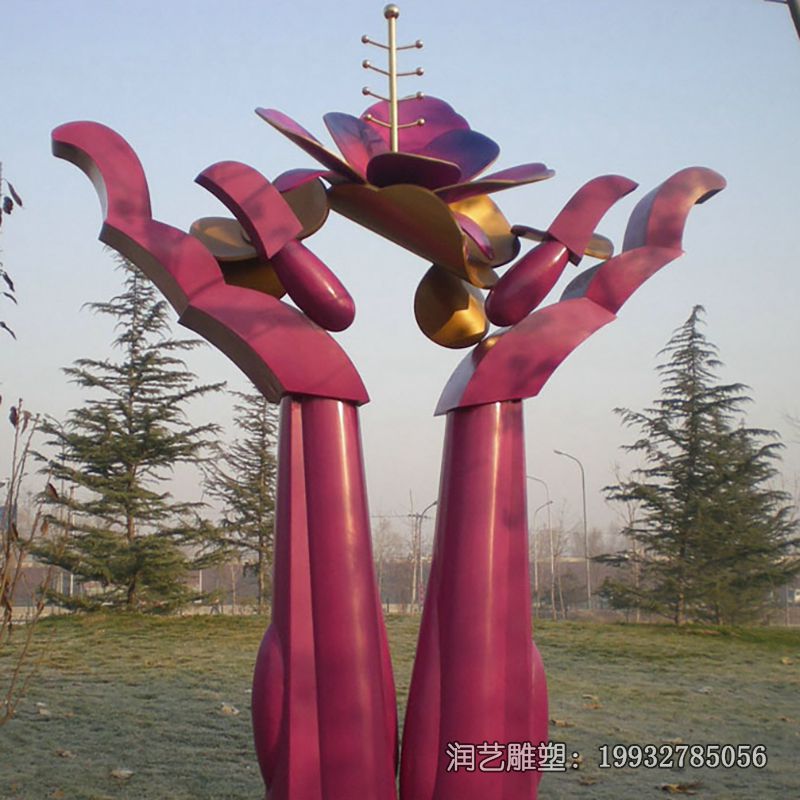 广场不锈钢手雕塑 广场不锈钢手雕塑
