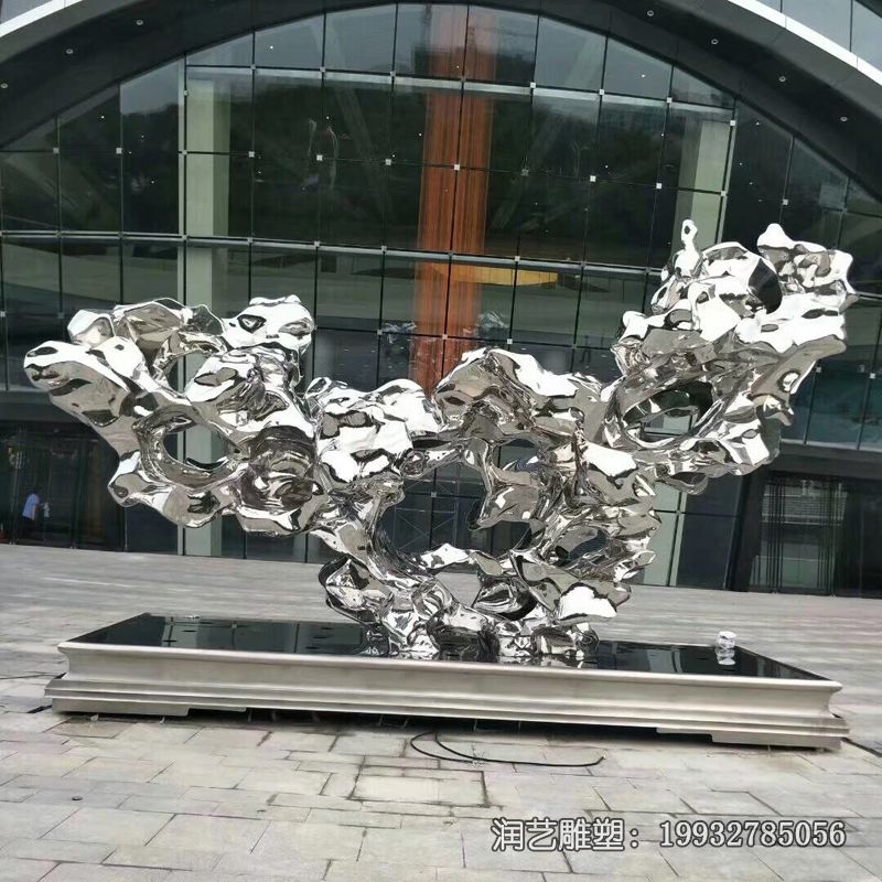 景区不锈钢太湖石雕塑 景区不锈钢太湖石雕塑
