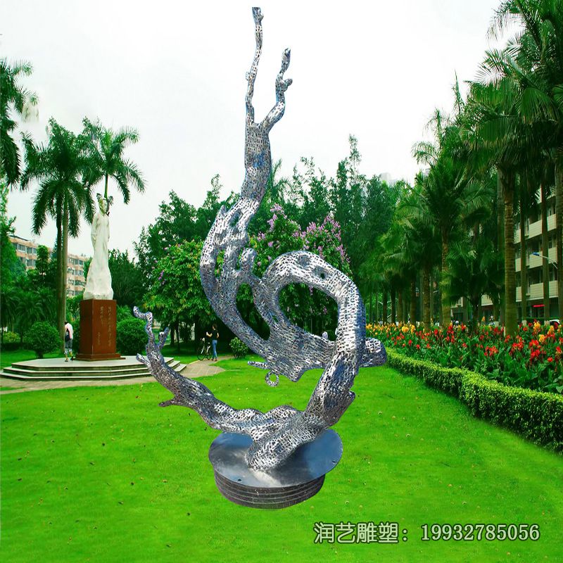企业不锈钢海浪雕塑 企业不锈钢海浪雕塑