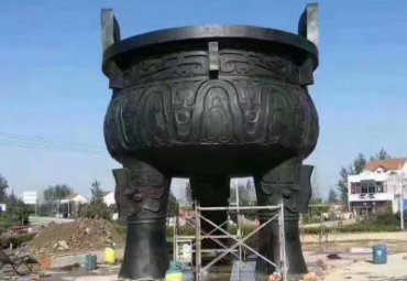 小区铜雕鼎景观雕塑