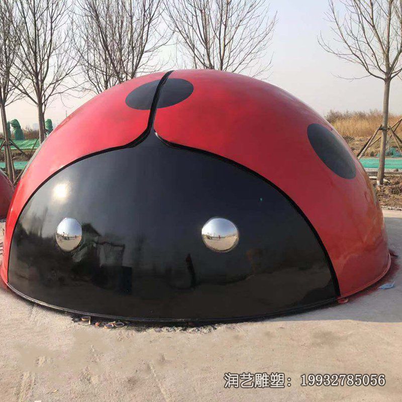 小区不锈钢瓢虫雕塑 小区不锈钢瓢虫雕塑