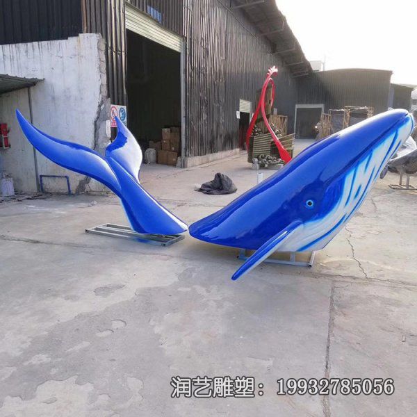 广场玻璃钢鲸鱼雕塑 广场玻璃钢鲸鱼雕塑